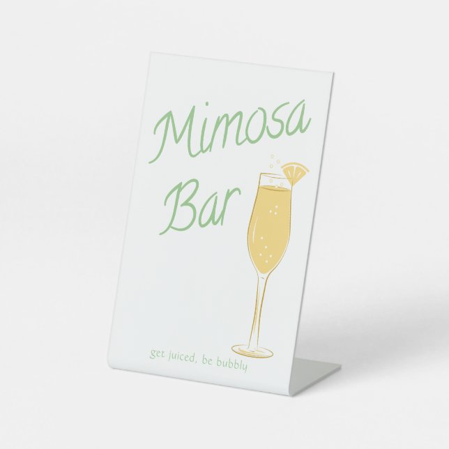 Color Versatile Mimosa Bar Sign with Orange Slice  (Front)