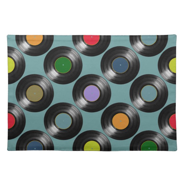 color vinyl records pattern placemat (Front)