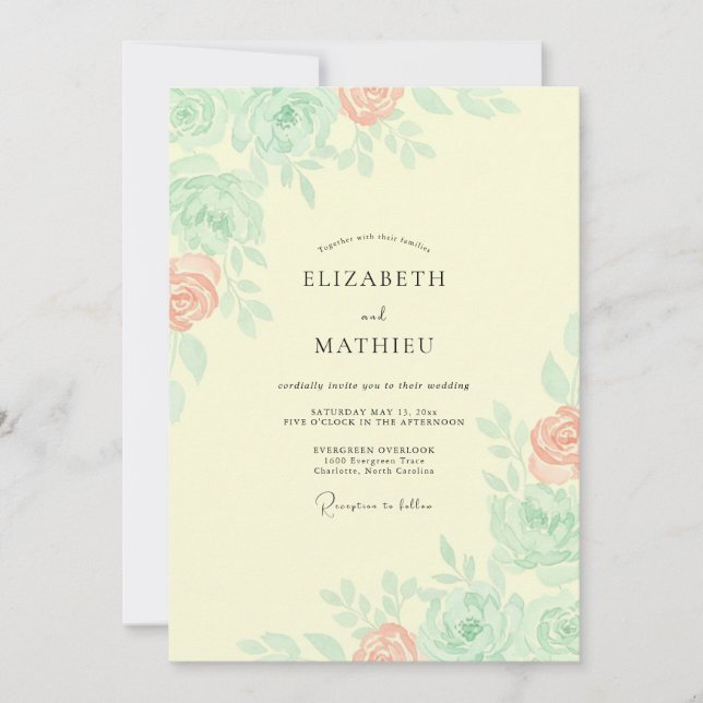 Color Visualtrait Designtheme Wedding Invitation (Front)