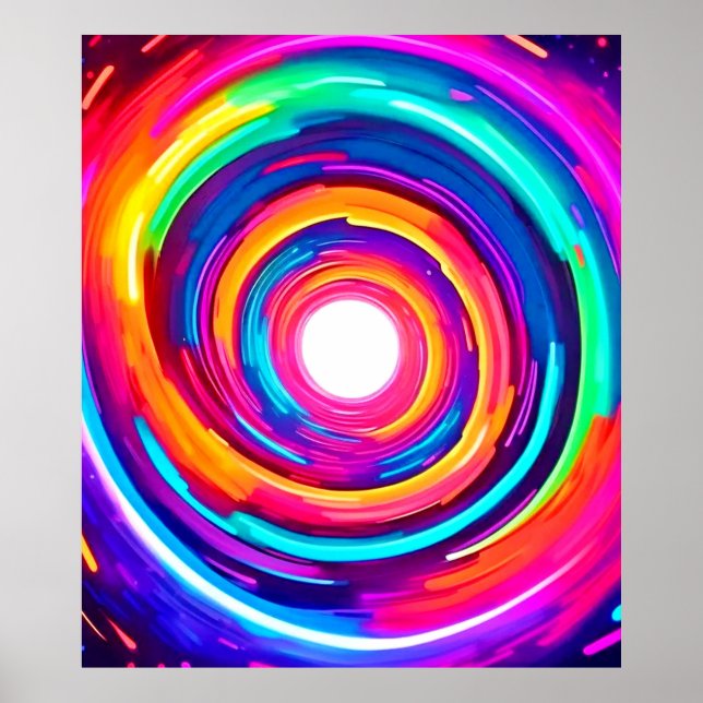 Color Vortex: Dynamic Design Poster (Front)