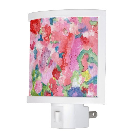 Color Wall Floral Art Night Light (Left)