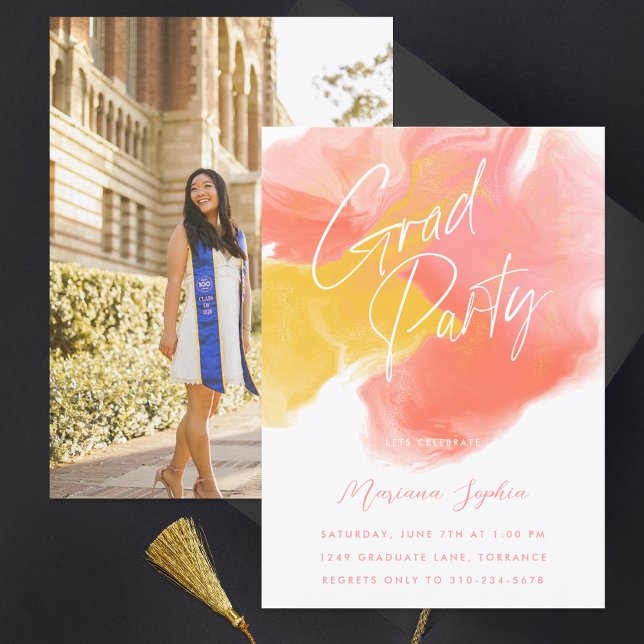 Color Wash Grad Party Invitation (Creator Uploaded)