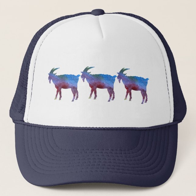 Color Washed Goats Trucker Hat (Front)