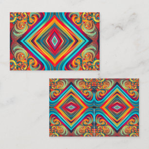 Color Wave Fusion – Modern Abstract Swirl Art Business Card