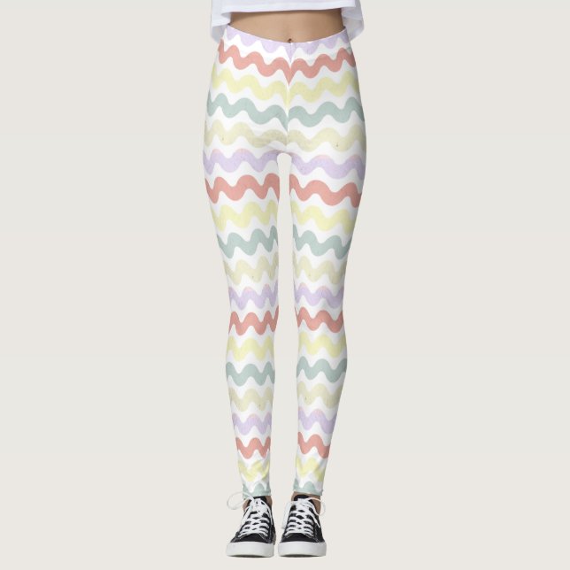 Color Waves (Pastels)   Leggings (Front)