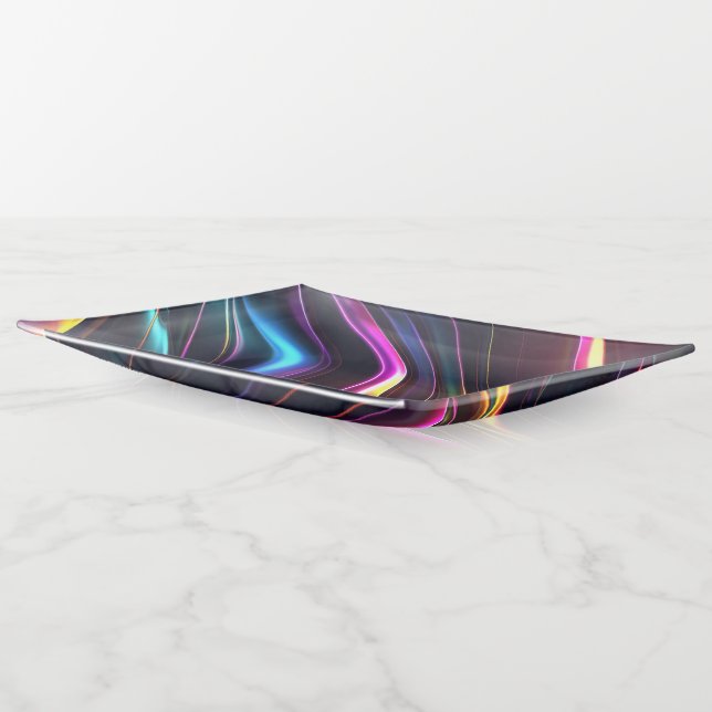 Color waves  trinket tray (Angled)