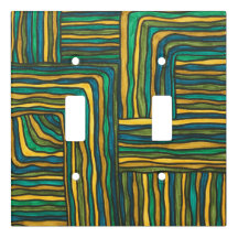 Color Weave Blue Green-Modern Geometric Pattern