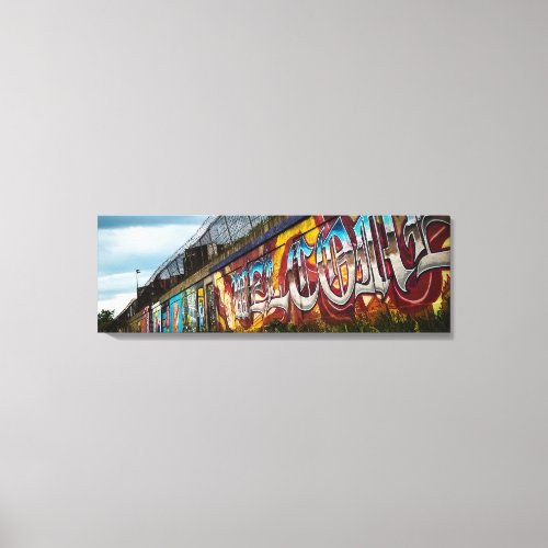 Color Welcome  Mural  Street Art  Chicago 2020 Canvas Print