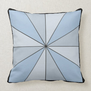 Color Wheel 2 in 1 Blue Black Throw Pillow
