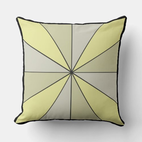 Color Wheel 2 in 1 Yellow Green Throw Pillow