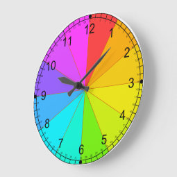 Color wheel and time teaching clock | Zazzle