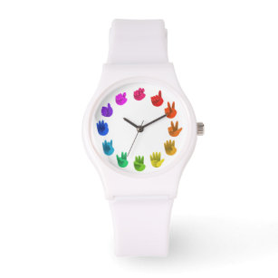 Color wheel asl sign language numbers watch
