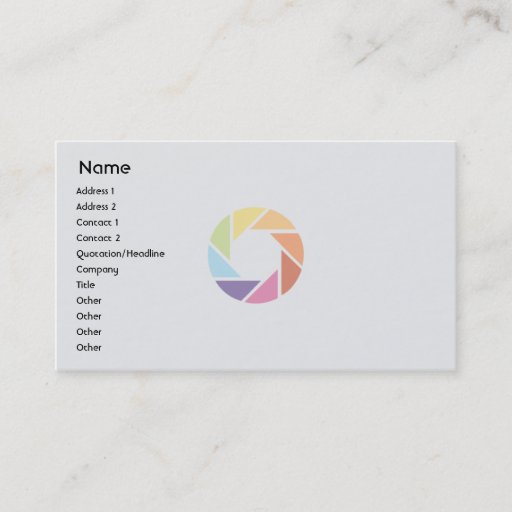 Customizable Color Wheel - Business Business Cards