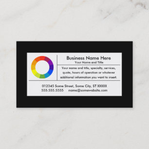color wheel business card