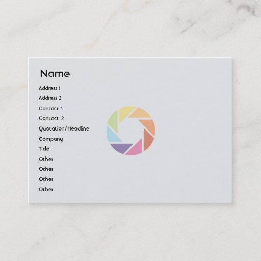 Customizable Color Wheel - Chubby Business Card Template
