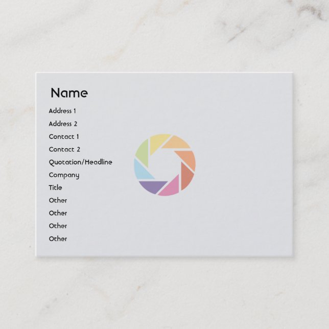 Color Wheel - Chubby Business Card (Front)