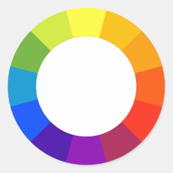 Color Wheel Classic Round Sticker by nadil2 at Zazzle