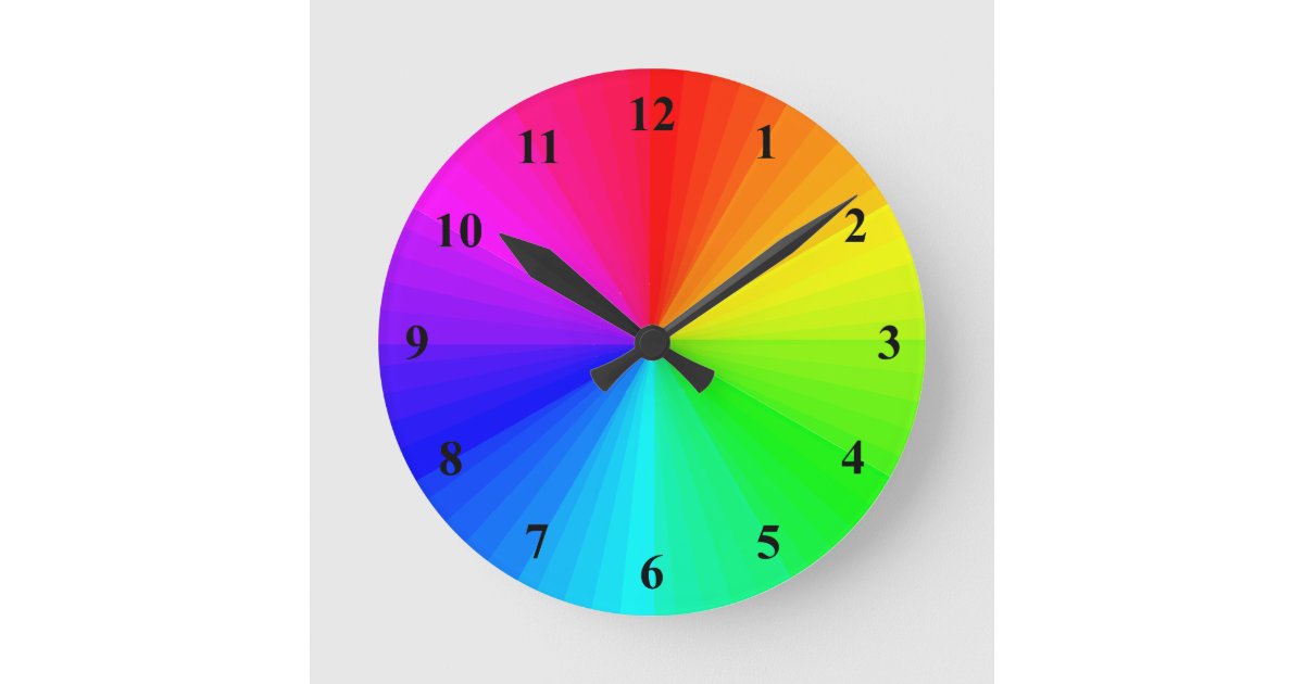 Color Wheel Clock | Zazzle