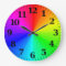 Color Wheel Clock - With Hour & Minute Ticks