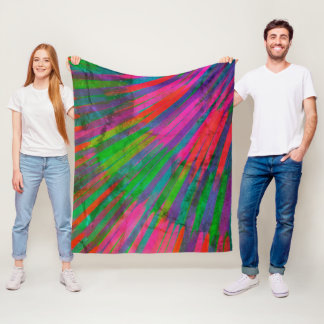 Color wheel fleece blanket