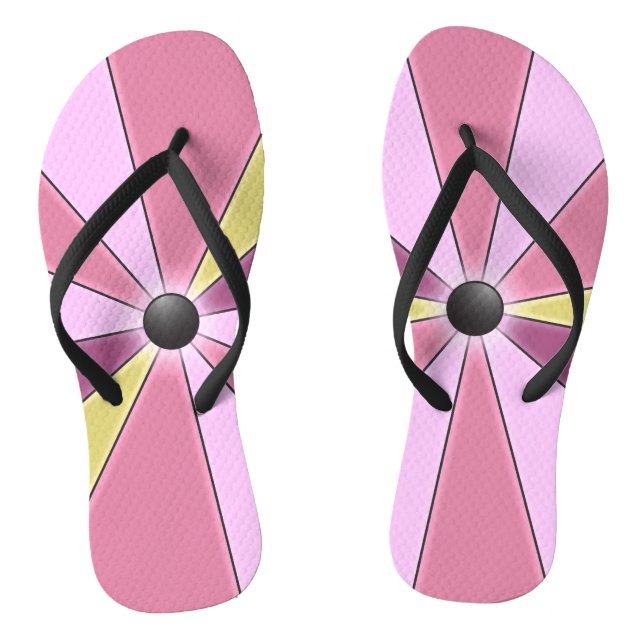 Color Wheel Flip Flops (Footbed)
