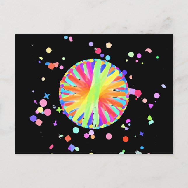 Color Wheel Gone Wild Postcard (Front)