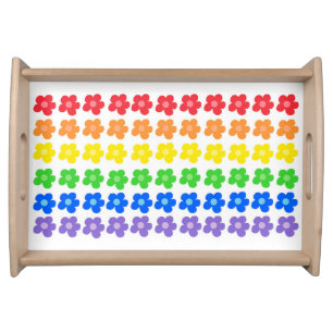 Color Wheel Harmony In Floral Design Serving Tray