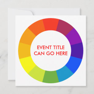 color wheel invitation