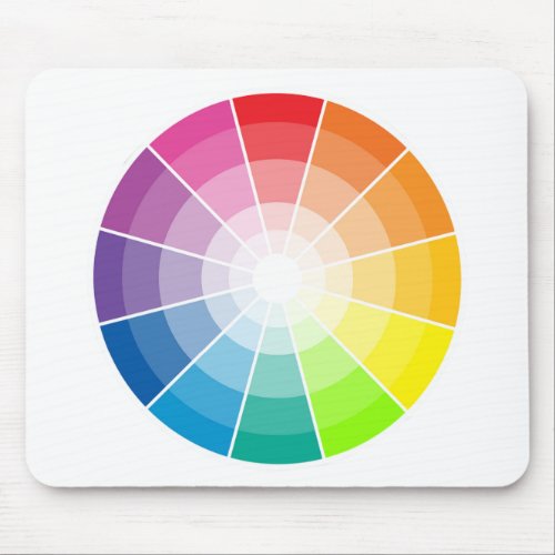 Color wheel light mouse pad