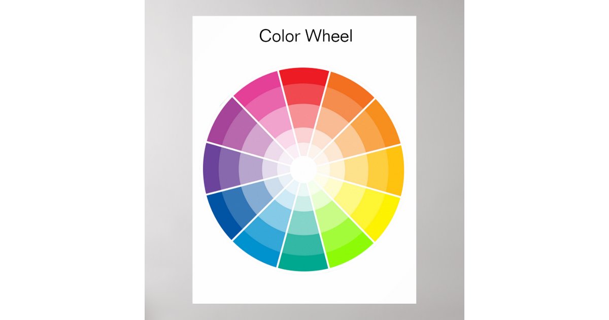 Color Wheel Light Poster Zazzle Com