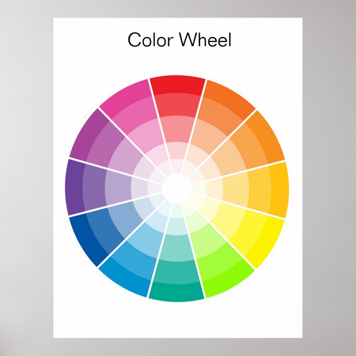 Color Wheel - light Poster | Zazzle.com