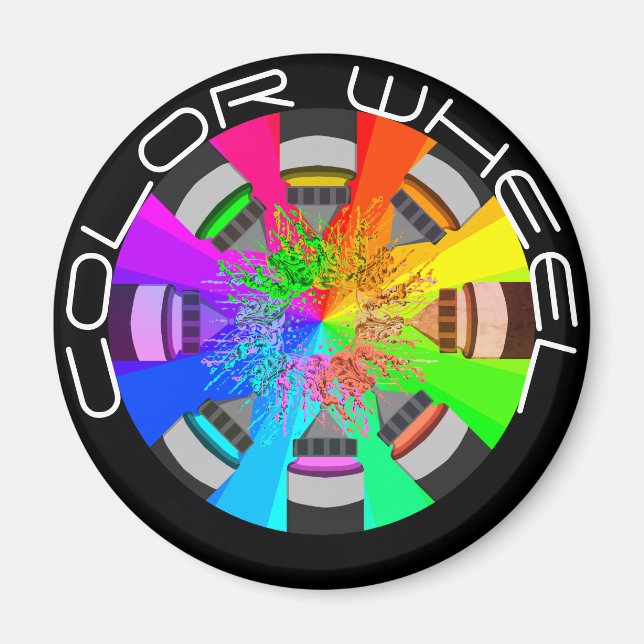 Color Wheel Paint Splash Magnet (Front)