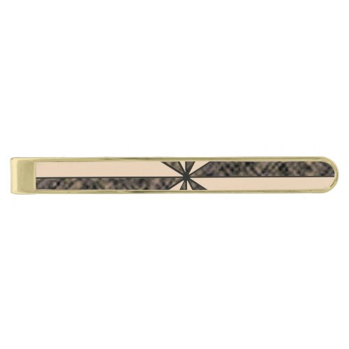 Color Wheel Peech adjustable Gold Finish Tie Clip