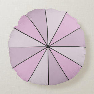 Color Wheel Pink Round Pillow