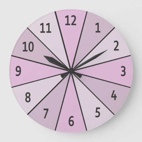 Color Wheel Pink with Digits Large Clock
