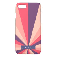 Color Wheel Purple & Pink Blush Personalize Name iPhone 8/7 Case