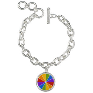 Color Wheel / Rays custom charm bracelet