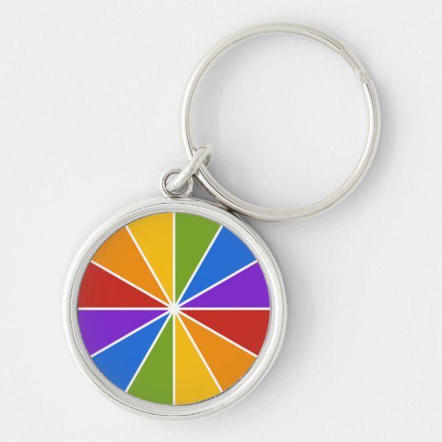 Color Wheel / Rays custom key chains (Front)