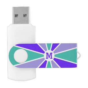 Color Wheel / Rays custom monogram USB drives