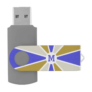 Color Wheel / Rays custom monogram USB drives