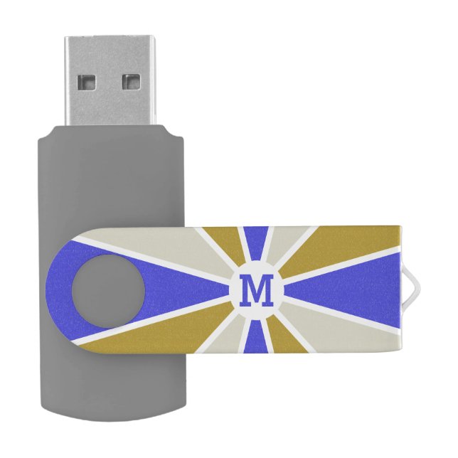 Color Wheel / Rays custom monogram USB drives (Opened)