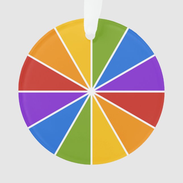 Color Wheel / Rays custom ornament (Front)