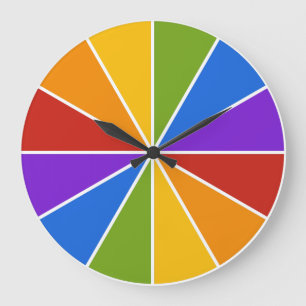 Color Wheel / Rays custom wall clock