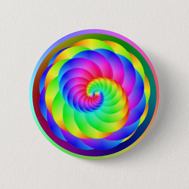 Color Wheel Spiral Button (Front)