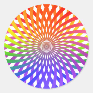 Color Wheel Spiral: Classic Round Sticker