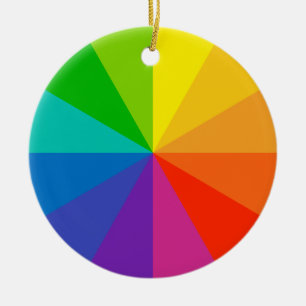 color wheel theory school science hue disc light r ceramic ornament