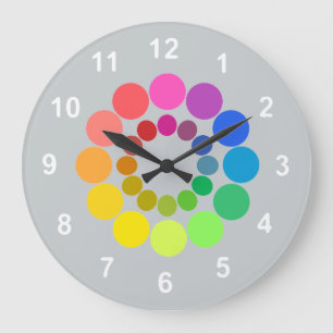 Color Wheel...with your background color. Large Clock