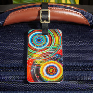 Color Wheels Vibrant Pop Art Personalized Luggage Tag
