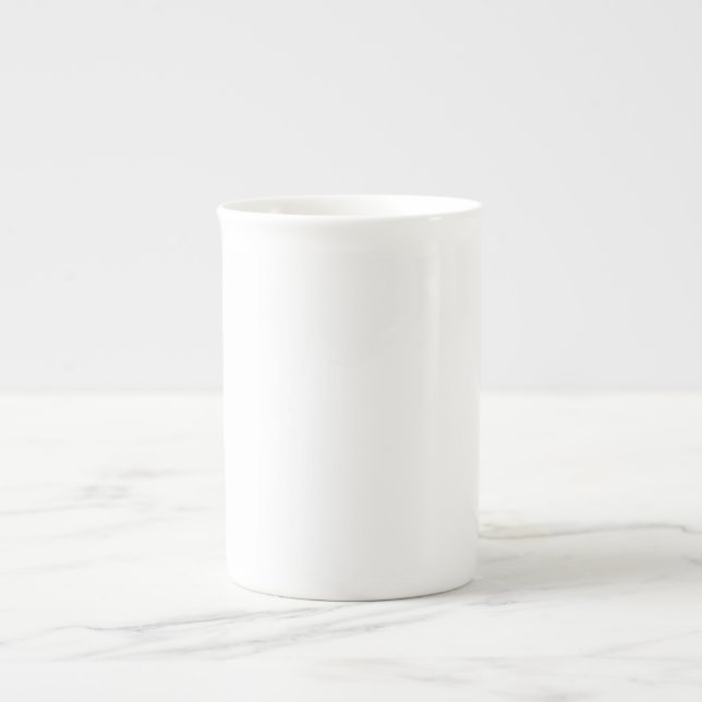 color white bone china mug (Front)