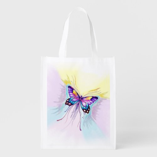 Color Wings Butterfly Two sided Reusable Bag